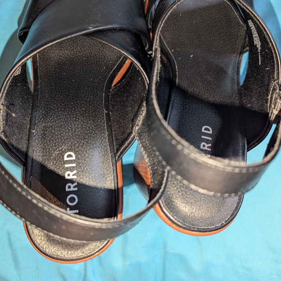 Torrid Wide-Width CrissCross Strap Wedges 10 - Picture 8 of 9